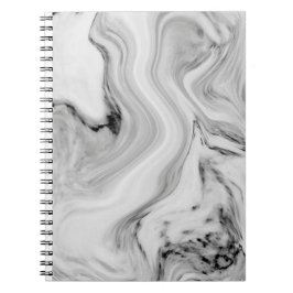 Cuaderno Bloc de notas de mármol blanco y negro