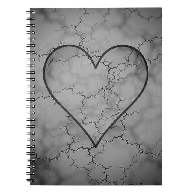Cuaderno Bloc de notas de mármol gris oscuro (Frente)