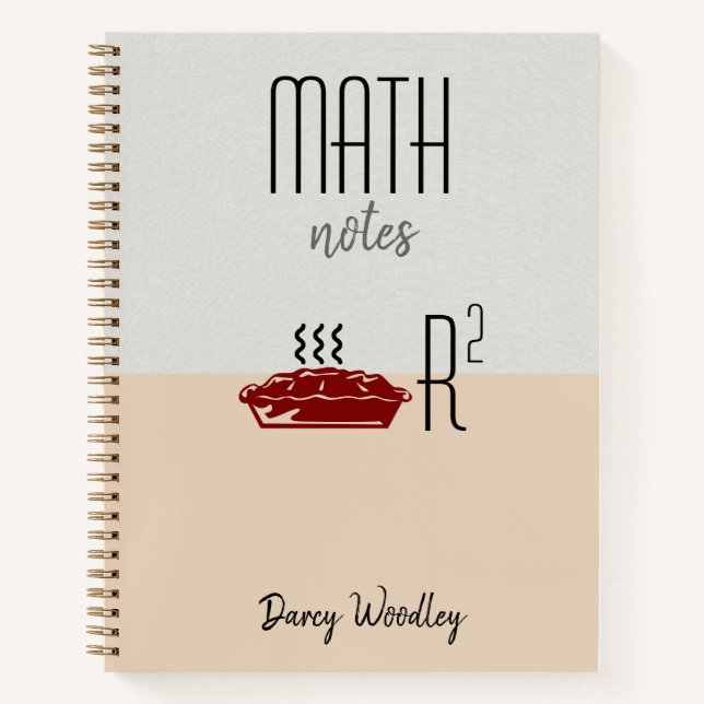 Cuaderno Bloc de notas de matemáticas de dos tonos personal (Anverso)