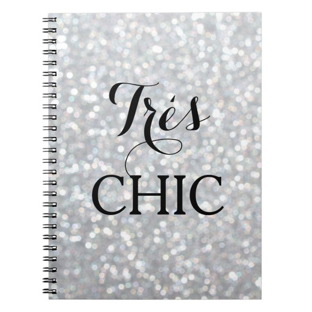 Cuaderno Bloc de notas de MODA MUY plateado (Frente)