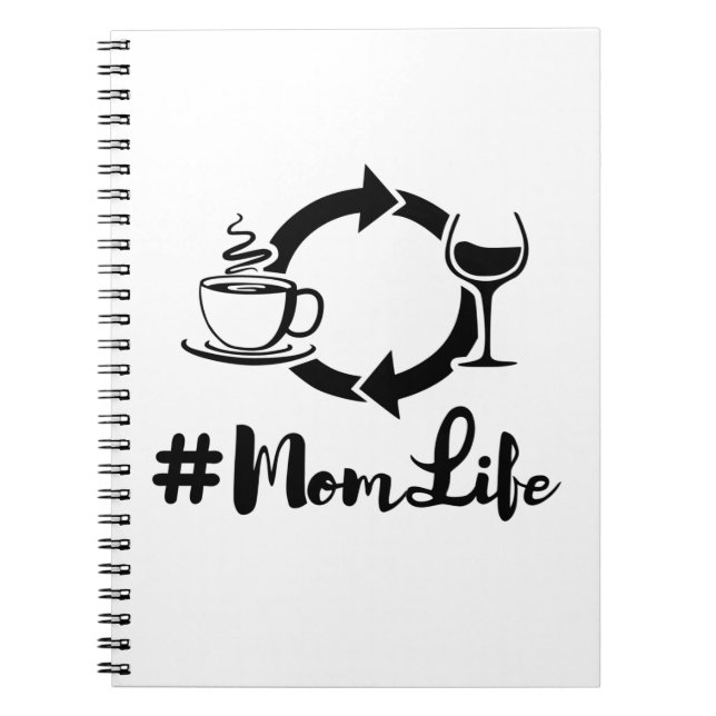Cuaderno Bloc de notas de #MomLife (Frente)