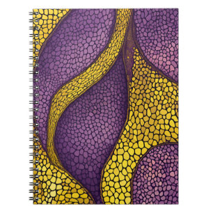 Cuaderno Bloc de notas de mosaico con abstracción vibrante