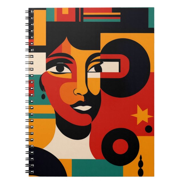 Cuaderno Bloc de notas de mujer en negrita (Frente)