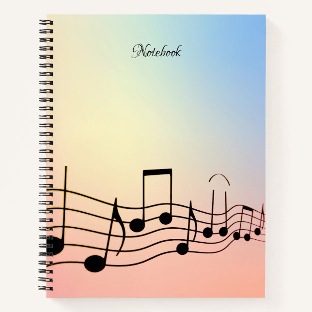 Cuaderno Bloc de notas de música negra (Anverso)