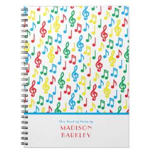 Cuaderno Bloc de notas de música para profesores
