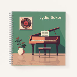 Cuaderno Bloc de notas de música personalizado