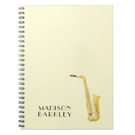 Cuaderno Bloc de notas de música saxofón