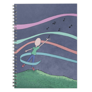 Cuaderno Bloc de notas de música y melodía
