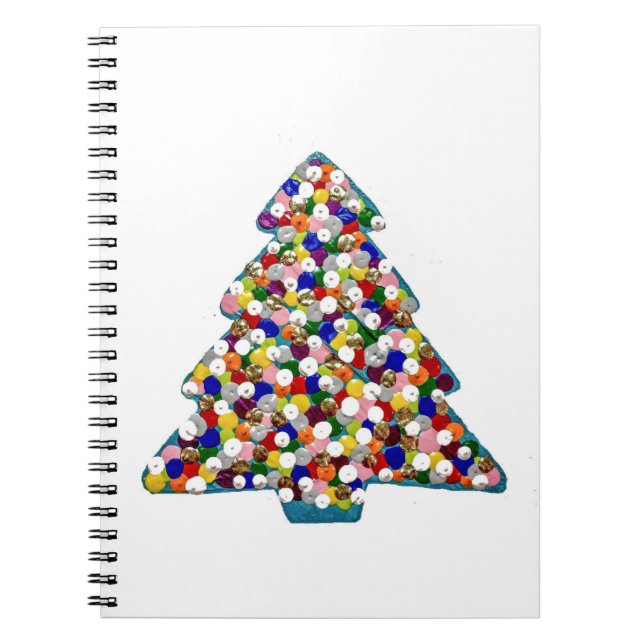 Cuaderno Bloc de notas de Navidades azules (Frente)