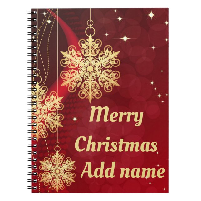 Cuaderno bloc de notas de Navidades personalizados (Frente)