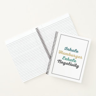 Cuaderno Bloc de notas de Negatividad de Exhale de Hamburge