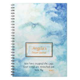 Cuaderno Bloc de notas de notas de arte azul personalizado