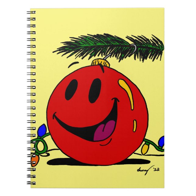 Cuaderno Bloc de notas de ornamento feliz de personalizable (Frente)