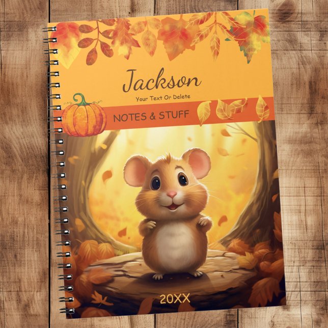 Cuaderno Bloc de notas de Otoño Forest Hamster (Subido por el creador)