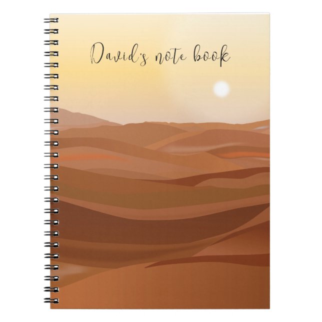 Cuaderno Bloc de notas de paisaje desierto (Frente)