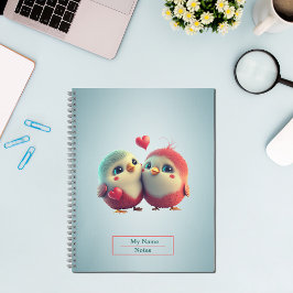 Cuaderno Bloc de notas de pájaros de color personalizado