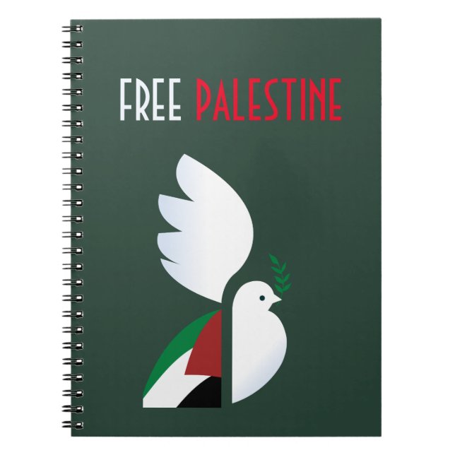 Cuaderno Bloc de notas de Palestina libre - Diario de solid (Frente)