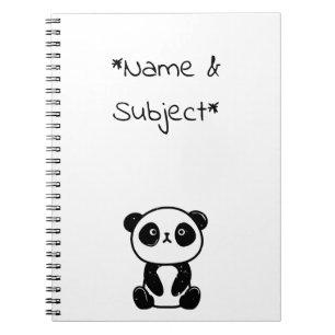 Cuaderno Bloc de notas de Panda