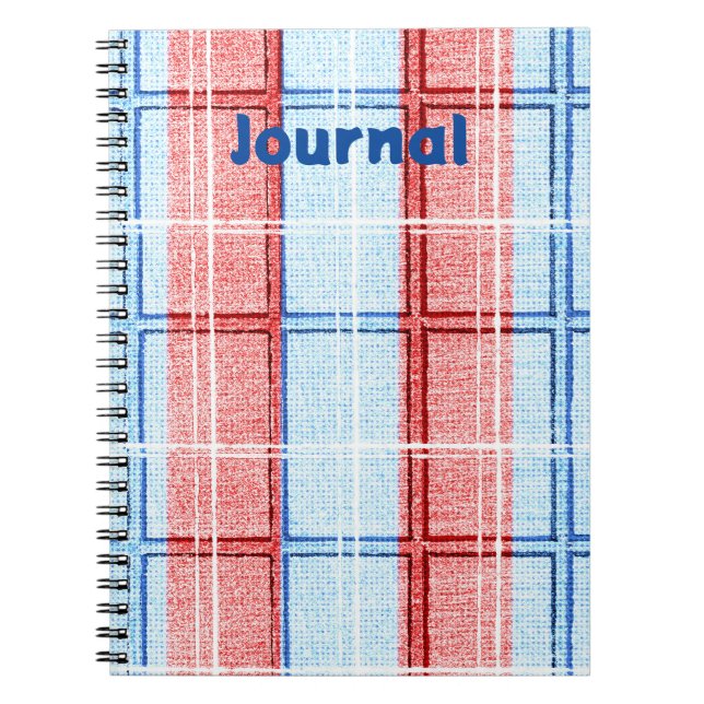 Cuaderno Bloc de notas de papel rojo, blanco y azul (Frente)
