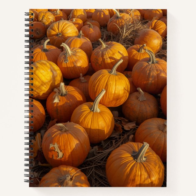 Cuaderno Bloc de notas de parches de calabaza (Anverso)