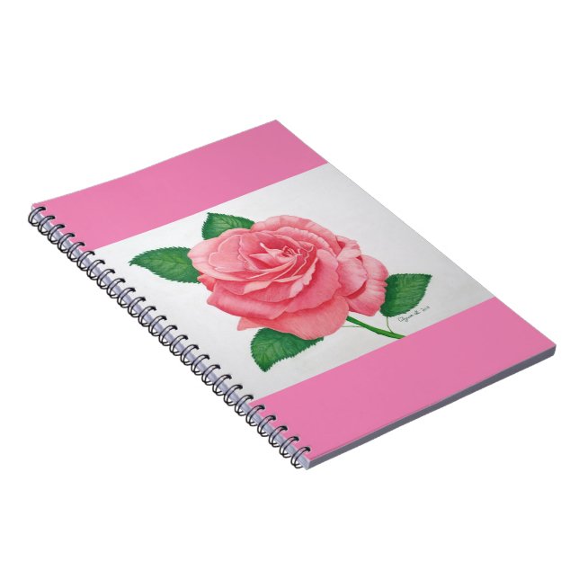 Cuaderno Bloc de notas de pasión rosa (Lado Derecho)