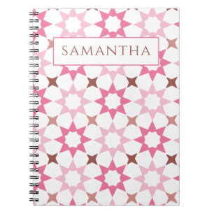 Cuaderno bloc de notas de patrón árabe
