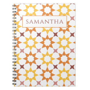 Cuaderno bloc de notas de patrón árabe