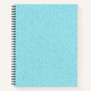 Cuaderno bloc de notas de patrón azul cielo