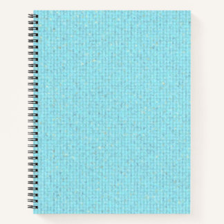 Cuaderno bloc de notas de patrón azul cielo