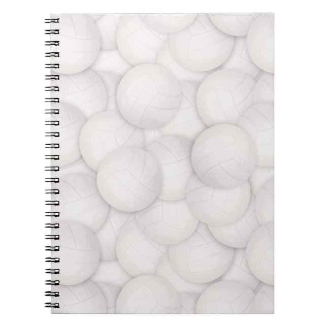 Cuaderno Bloc de notas de patrón de voleibol (Frente)
