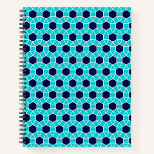 Cuaderno bloc de notas de patrón retro