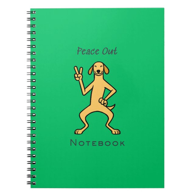Cuaderno Bloc de notas de Peace Out (Frente)
