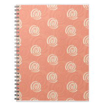Bloc de notas de Peach y Cream Swirls