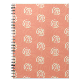 Cuaderno Bloc de notas de Peach y Cream Swirls