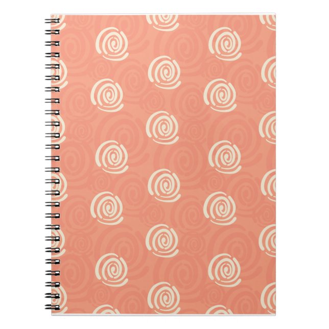 Cuaderno Bloc de notas de Peach y Cream Swirls (Frente)