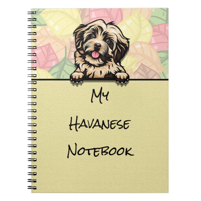 Cuaderno bloc de notas de Peeek Cute Havanese (Frente)