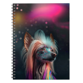 Cuaderno Bloc de notas de perro con crema de arco iris chin