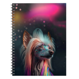 Cuaderno Bloc de notas de perro con crema de arco iris chin