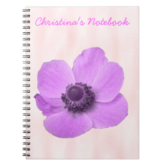 Cuaderno Bloc de notas de Personalizable anemónico rosado