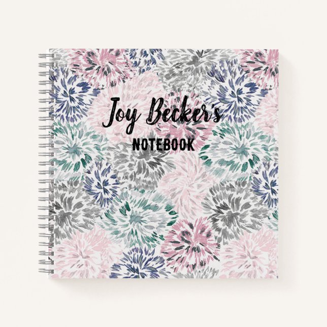 Cuaderno Bloc de notas de Personalizable con resumen de flo (Anverso)