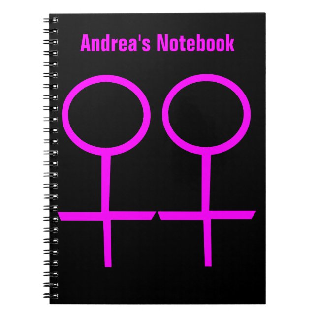 Cuaderno Bloc de notas de Personalizable para lesbianas (Frente)