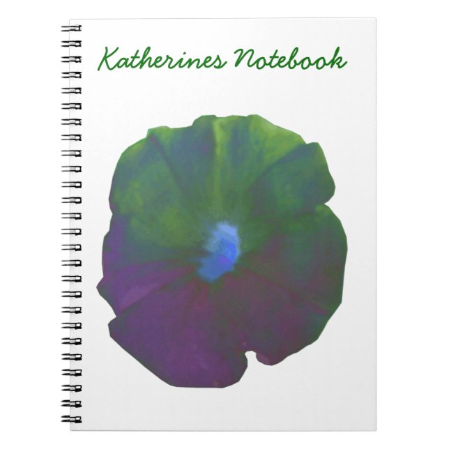 Cuaderno Bloc de notas de Personalizable Rainbow Petunia (Frente)