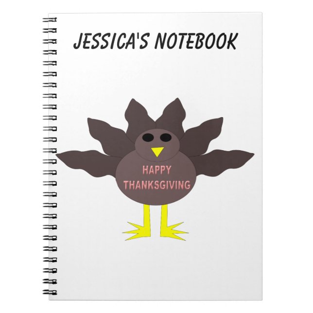 Cuaderno Bloc de notas de Personalizable turco desplumado d (Frente)