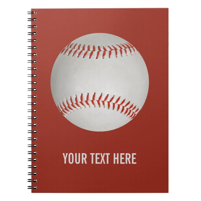 Cuaderno bloc de notas de personalizado de béisbol (Frente)