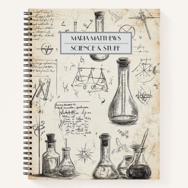 Cuaderno bloc de notas de personalizado de ciencia y datos (Anverso)