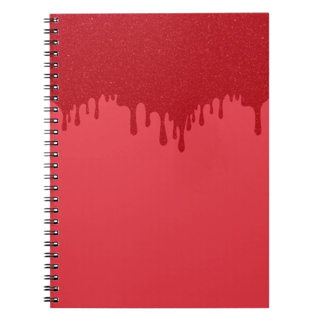 Cuaderno Bloc de notas de Personalizado de goteo rojo de to (Frente)