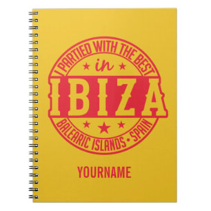 Cuaderno bloc de notas de personalizado de IBIZA España
