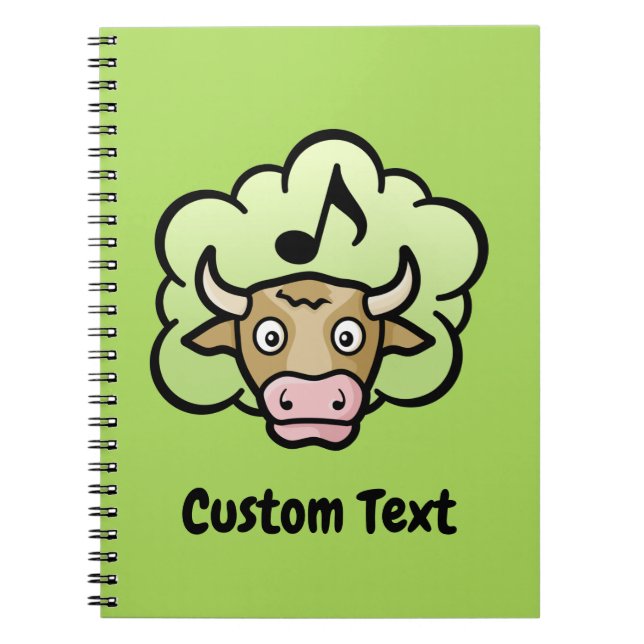 Cuaderno Bloc de notas de Personalizado de metano de vaca (Frente)