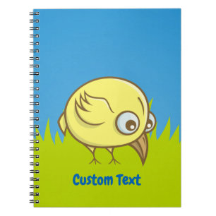 Cuaderno bloc de notas de personalizado de pájaro amarillo