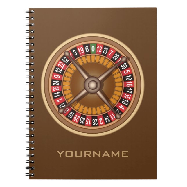 Cuaderno bloc de notas de personalizado de rueda de ruleta (Frente)